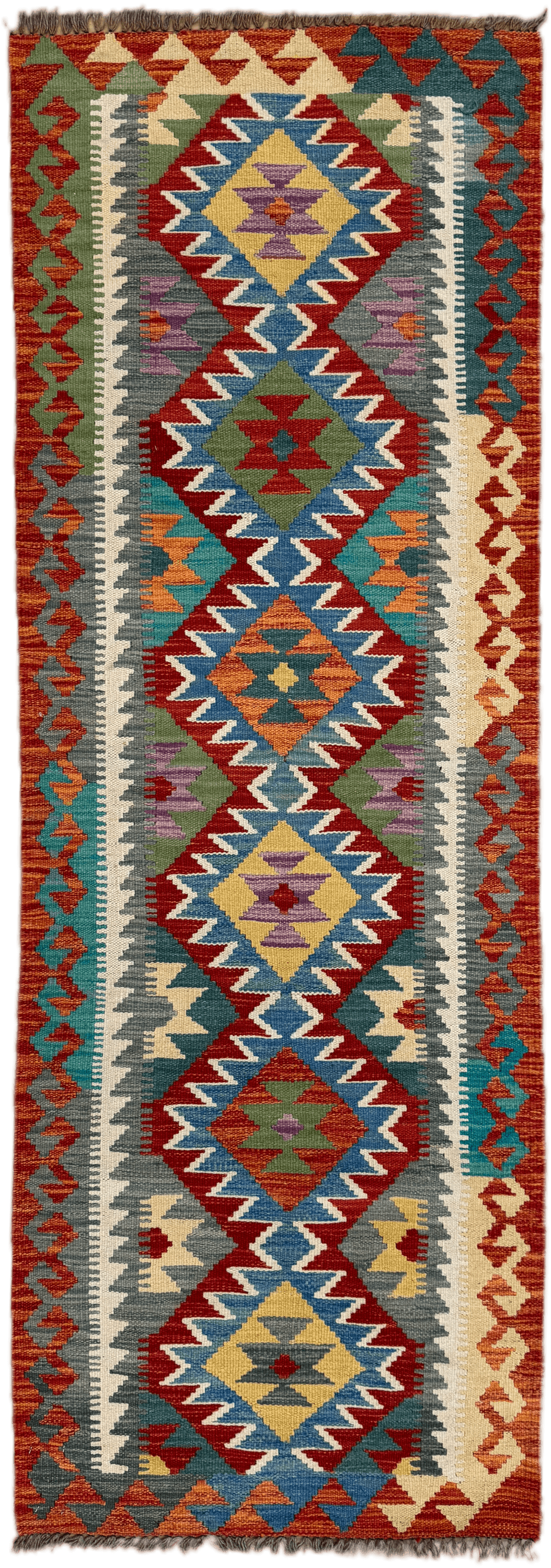 Chobi Kilim Rug - 202 cm x 71 cm
