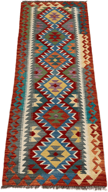 Chobi Kilim Rug - 202 cm x 71 cm
