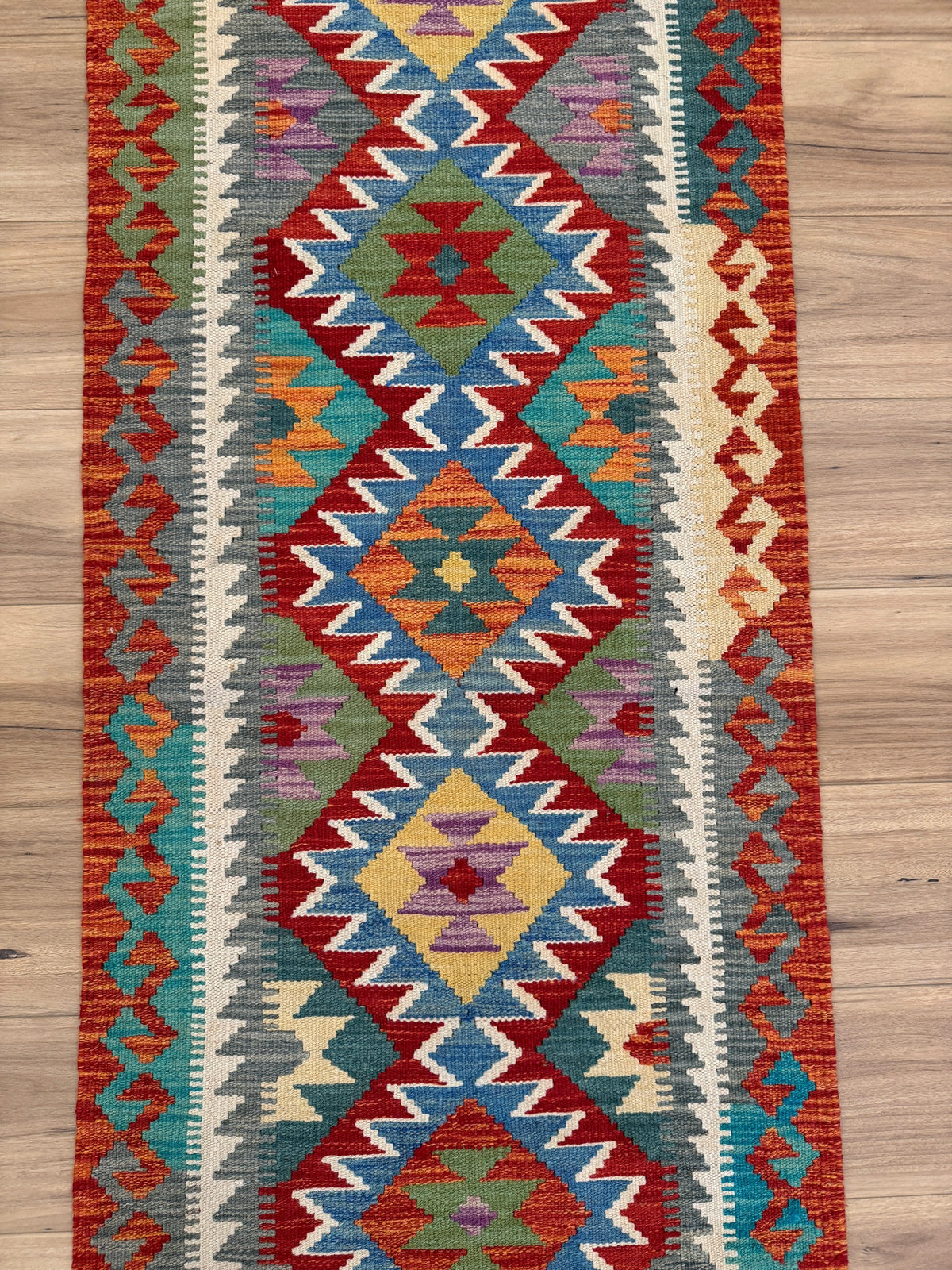 Chobi Kilim Rug - 202 cm x 71 cm