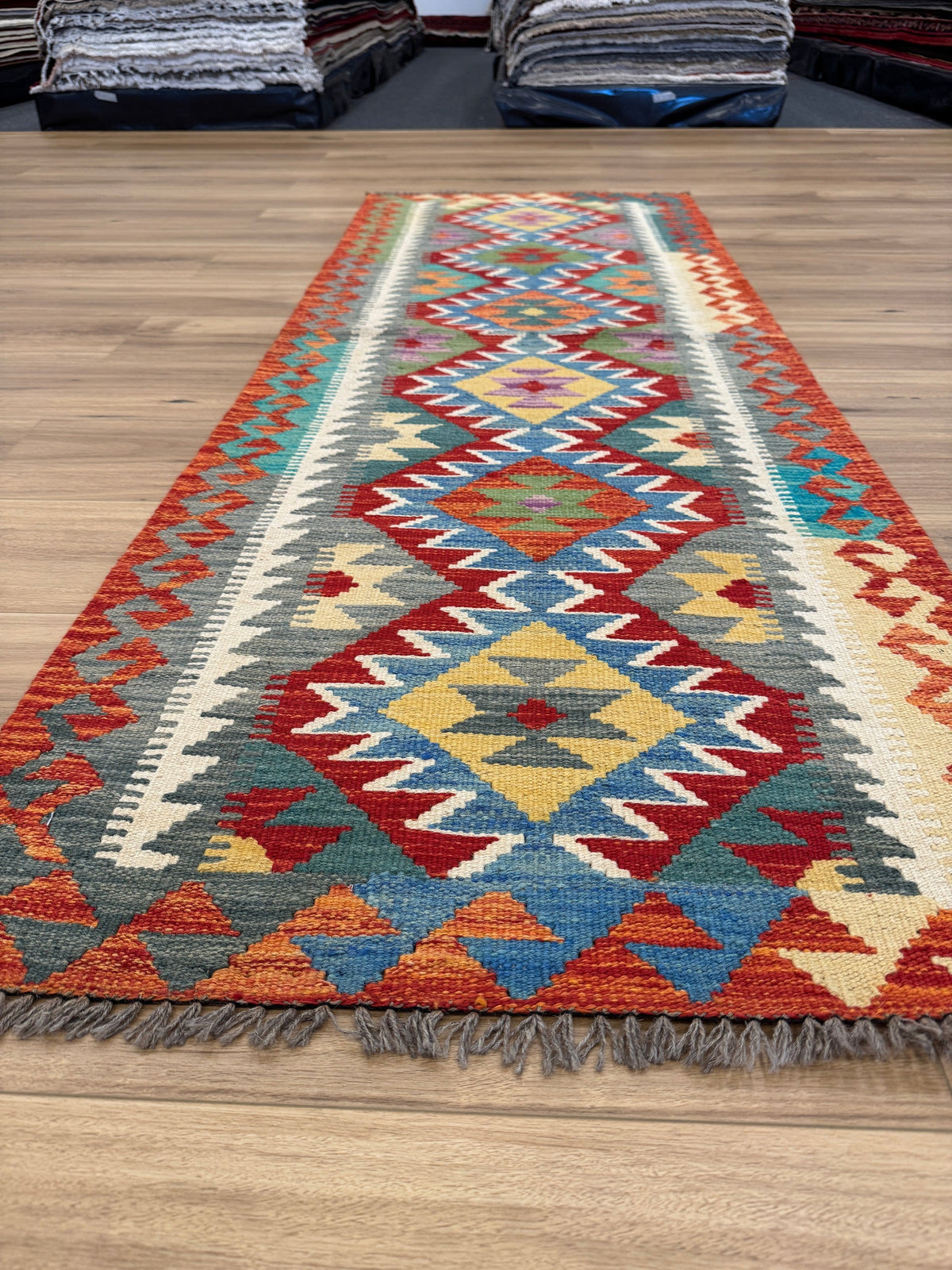 Chobi Kilim Rug - 202 cm x 71 cm