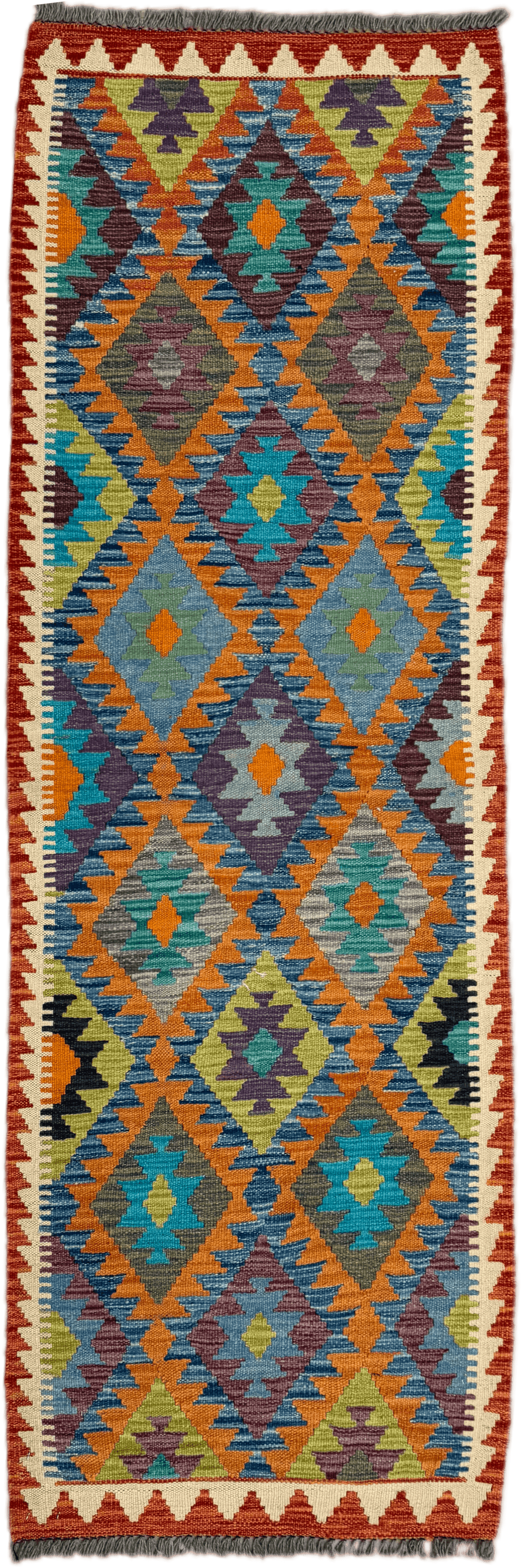 Chobi Kilim Rug - 201 cm x 67 cm