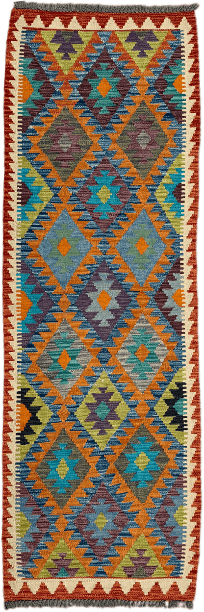 Chobi Kilim Rug - 201 cm x 67 cm