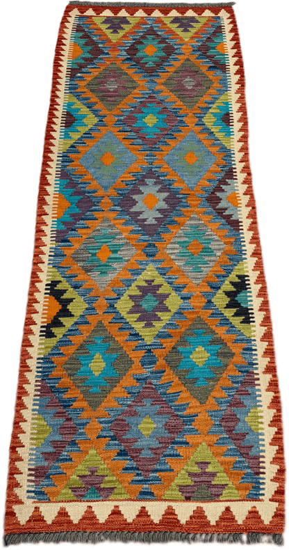 Chobi Kilim Rug - 201 cm x 67 cm