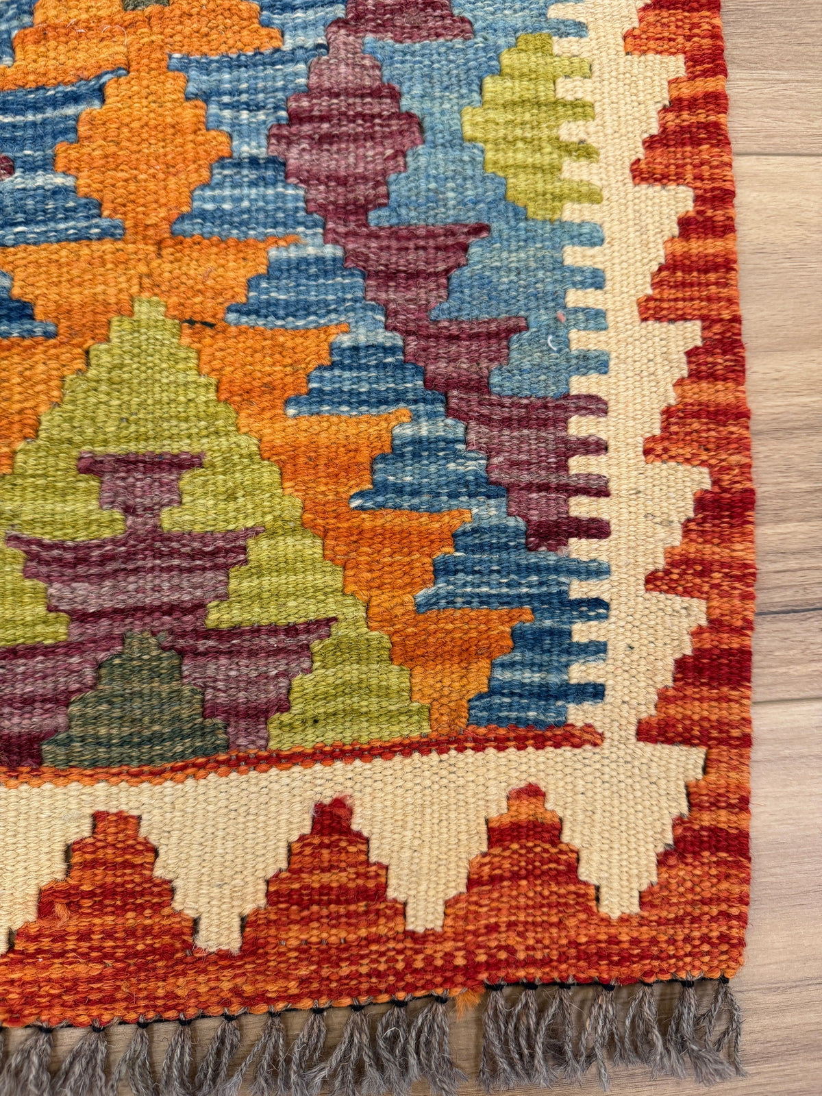 Chobi Kilim Rug - 201 cm x 67 cm