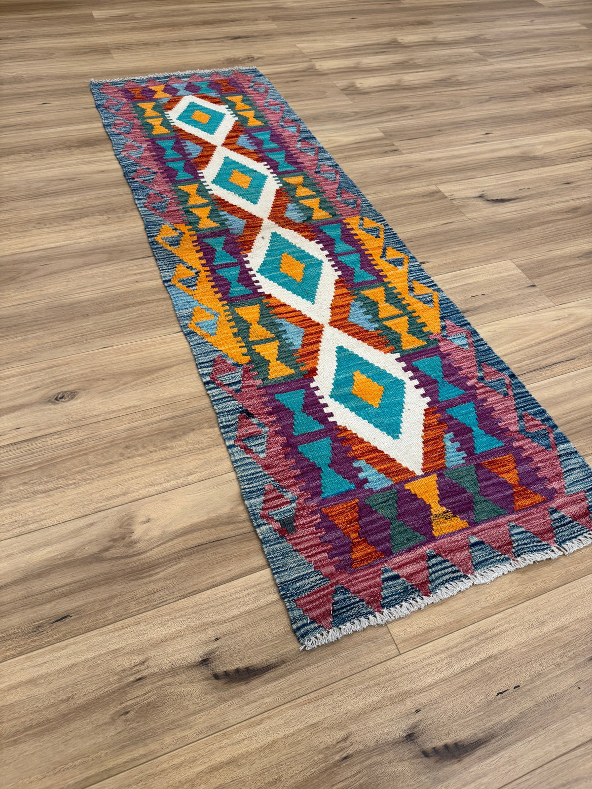 Chobi Kilim Rug - 197 cm x 65 cm