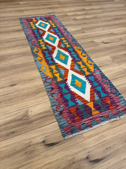 Chobi Kilim Rug - 197 cm x 65 cm