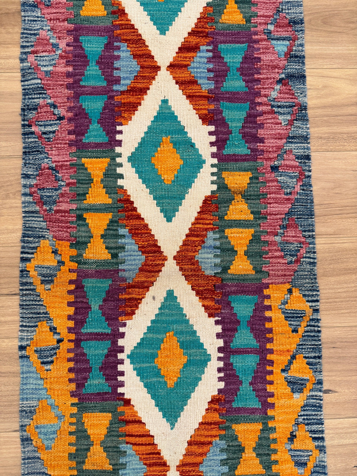 Chobi Kilim Rug - 197 cm x 65 cm