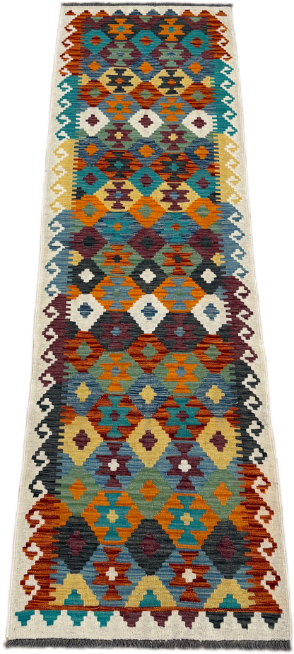Chobi Kilim Rug - 292 cm x 81 cm