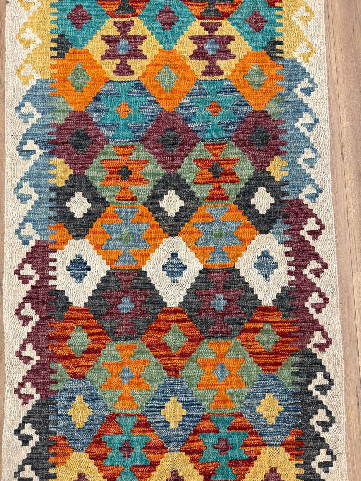 Chobi Kilim Rug - 292 cm x 81 cm