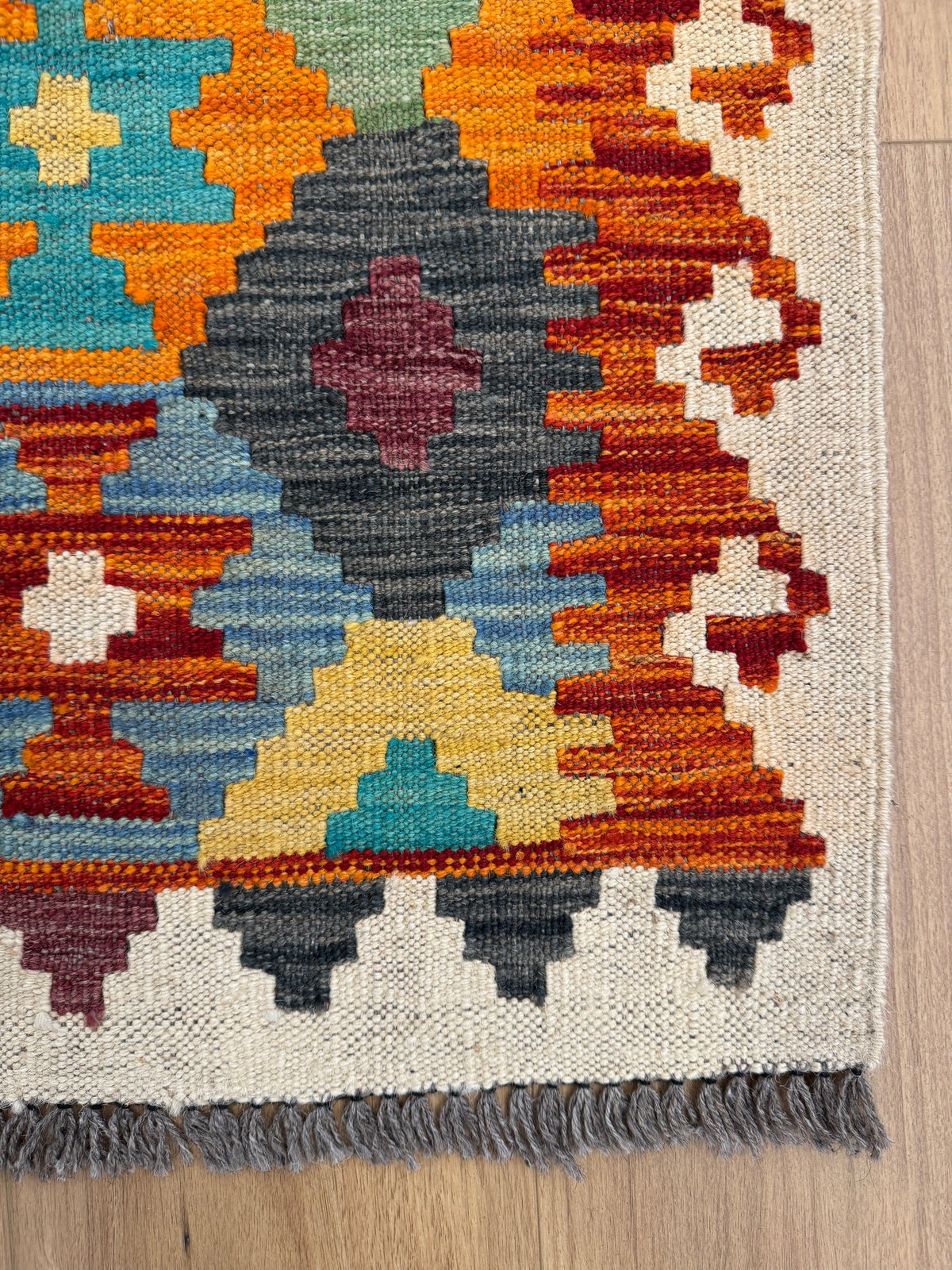 Chobi Kilim Rug - 292 cm x 81 cm
