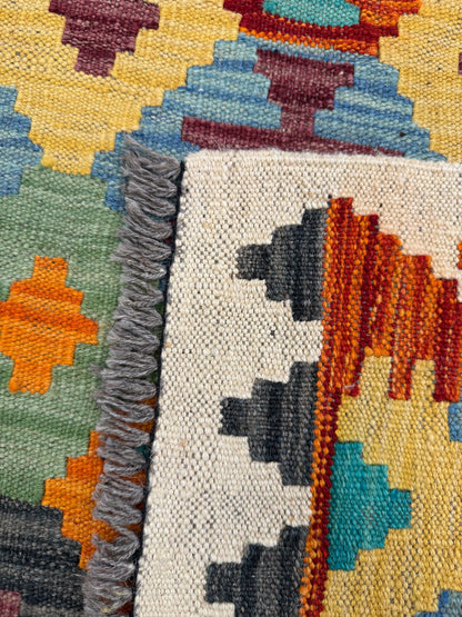 Chobi Kilim Rug - 292 cm x 81 cm