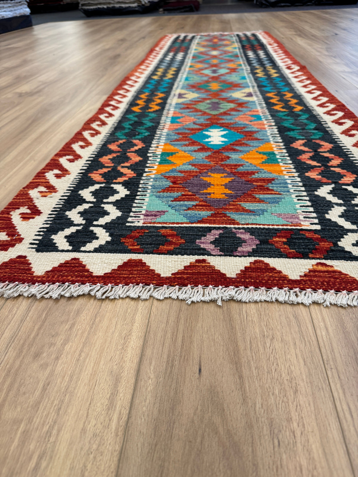 Chobi Kilim Rug - 283 cm x 81 cm