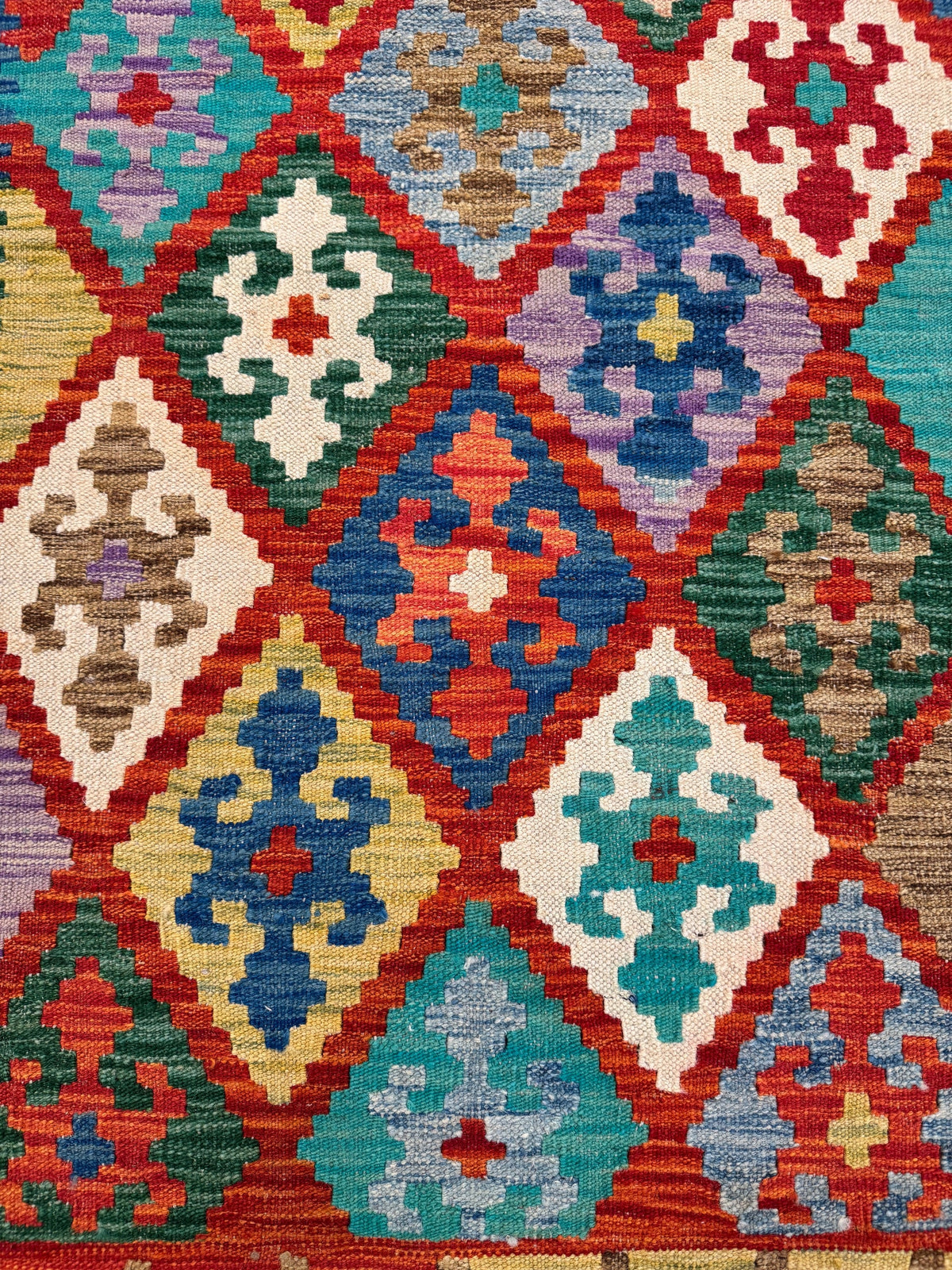 Chobi Kilim Rug - 296 cm x 82 cm