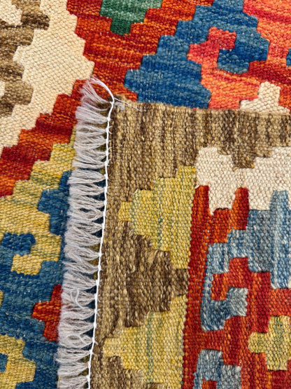 Chobi Kilim Rug - 296 cm x 82 cm