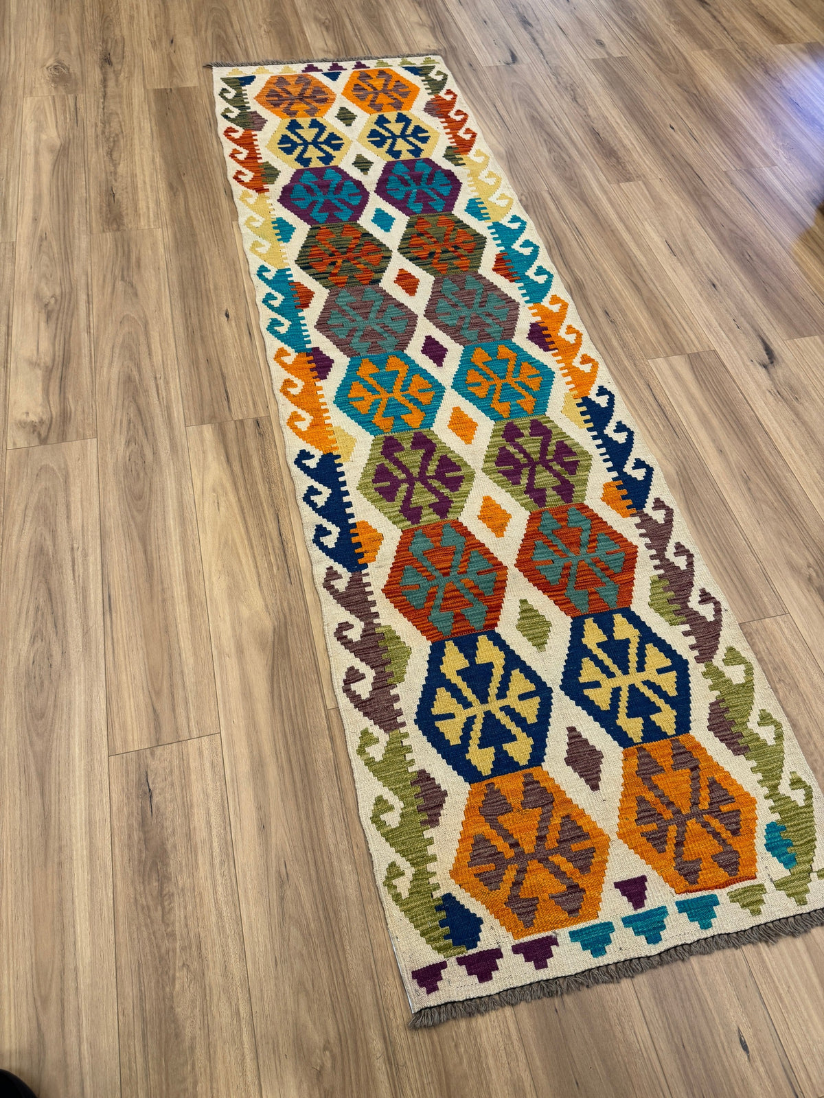 Chobi Kilim Rug - 290 cm x 82 cm