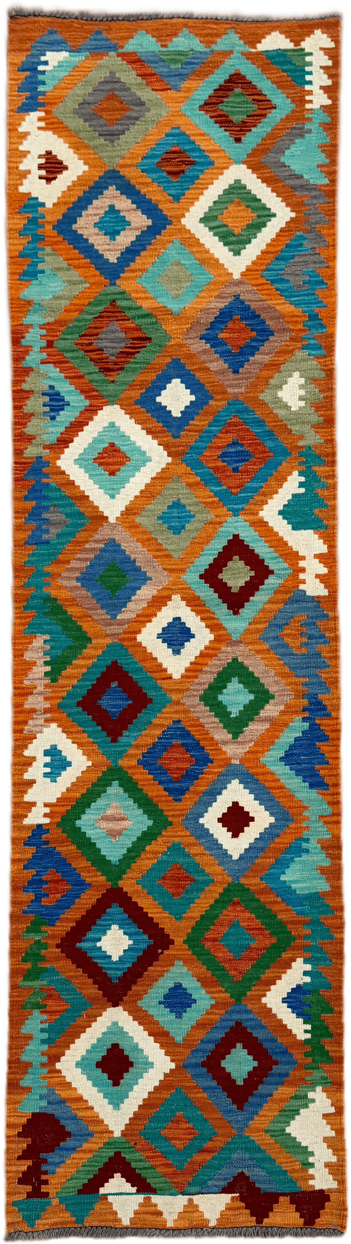 Chobi Kilim Rug - 287 cm x 81 cm