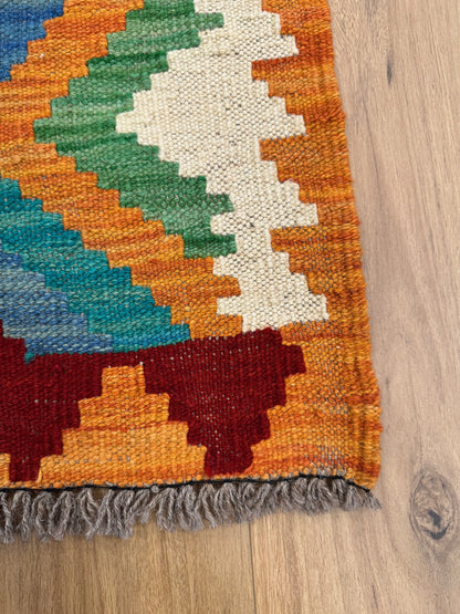 Chobi Kilim Rug - 287 cm x 81 cm