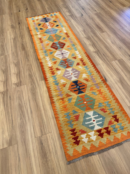 Chobi Kilim Rug - 300 cm x 82 cm