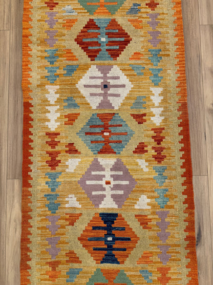 Chobi Kilim Rug - 300 cm x 82 cm