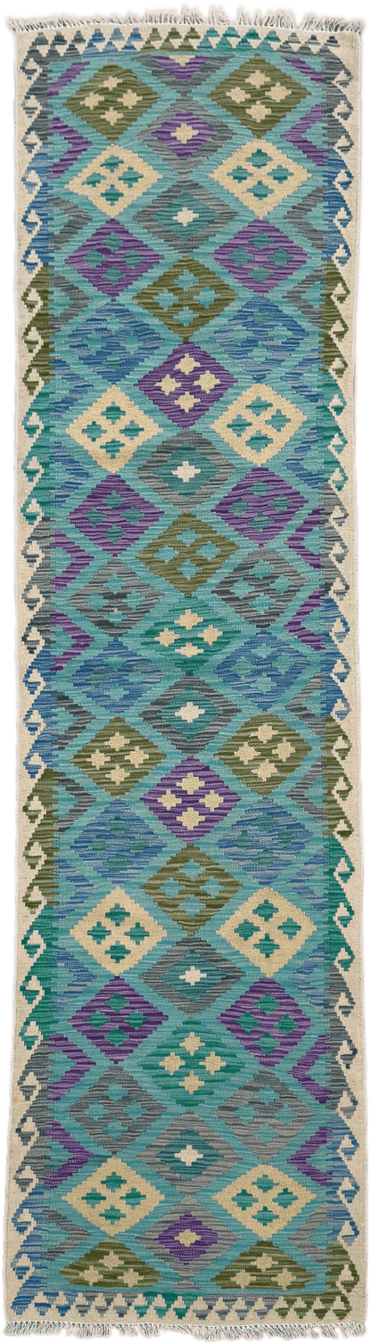 Chobi Kilim Rug - 297 cm x 82 cm