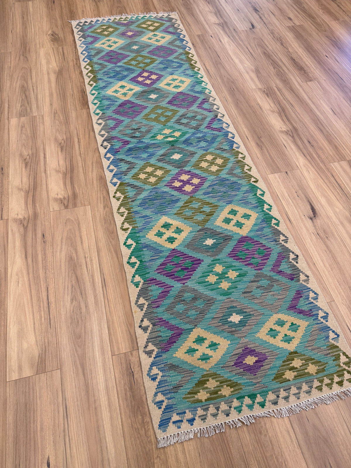 Chobi Kilim Rug - 297 cm x 82 cm