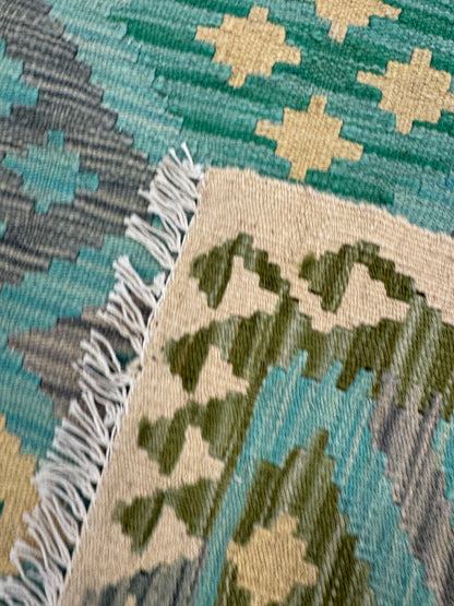 Chobi Kilim Rug - 297 cm x 82 cm