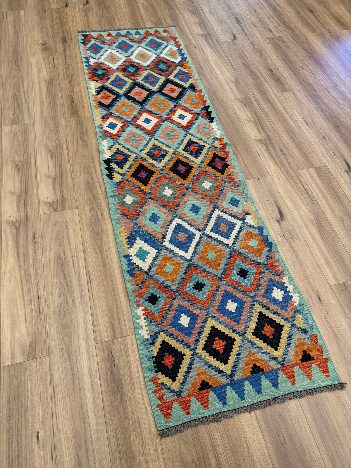 Chobi Kilim Rug - 296 cm x 83 cm
