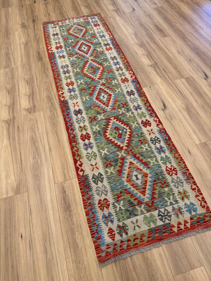 Chobi Kilim Rug - 296 cm x 84 cm