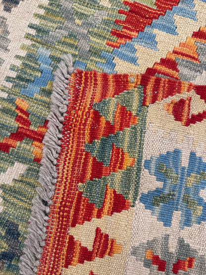 Chobi Kilim Rug - 296 cm x 84 cm