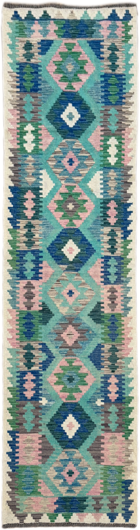 Chobi Kilim Rug - 286 cm x 76 cm