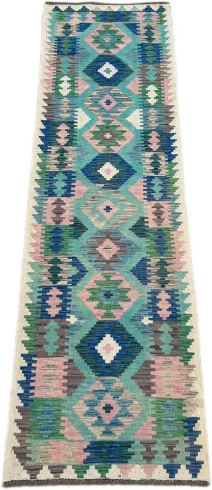 Chobi Kilim Rug - 286 cm x 76 cm