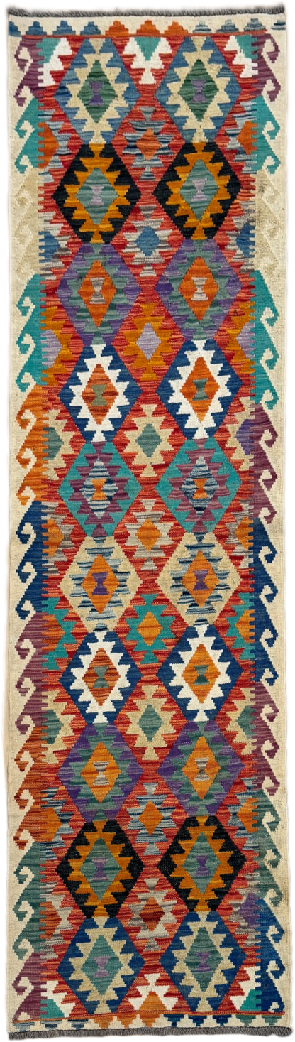 Chobi Kilim Rug - 282 cm x 80 cm