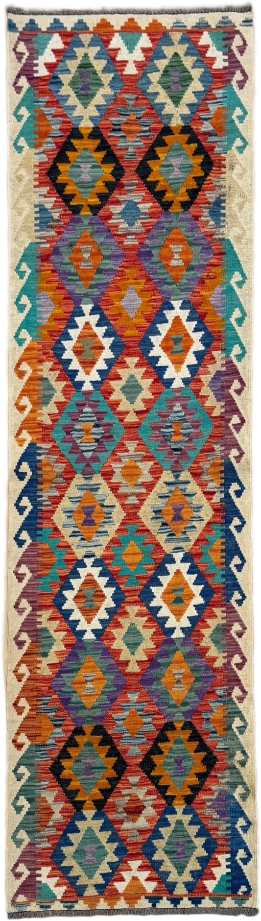 Chobi Kilim Rug - 282 cm x 80 cm