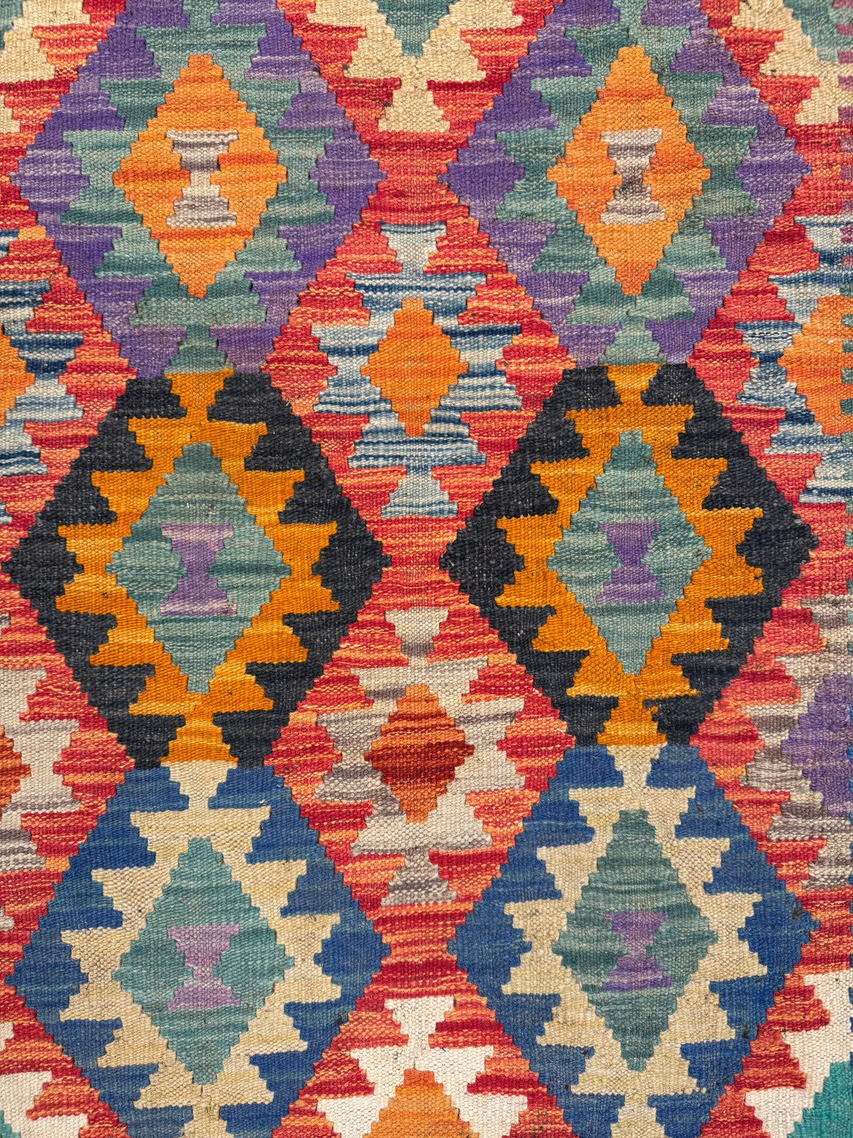 Chobi Kilim Rug - 282 cm x 80 cm