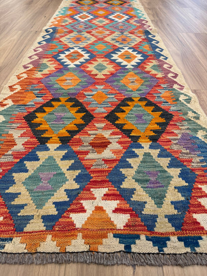 Chobi Kilim Rug - 282 cm x 80 cm