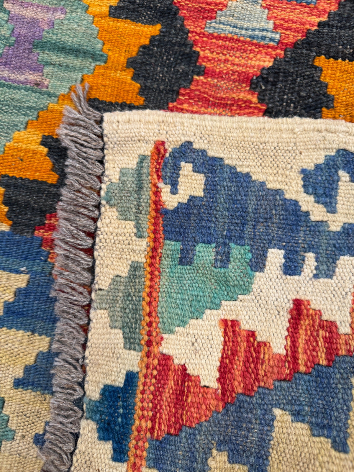 Chobi Kilim Rug - 282 cm x 80 cm