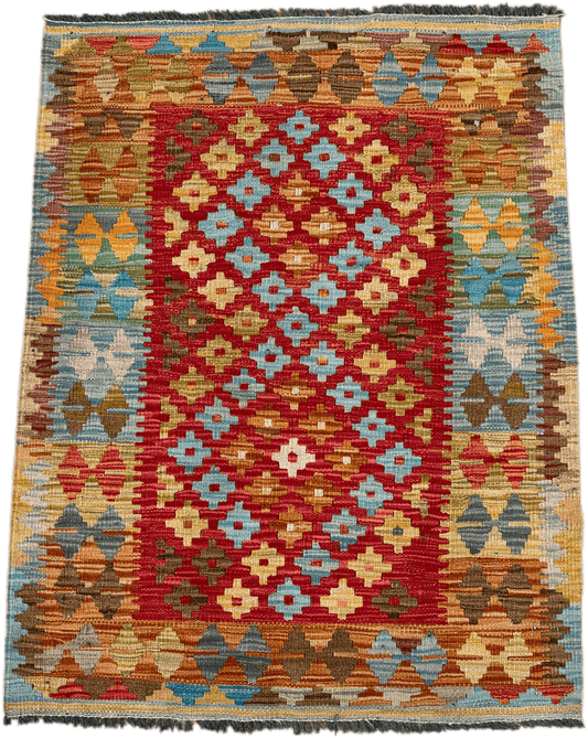 Chobi Kilim Rug - 105 cm x 82 cm