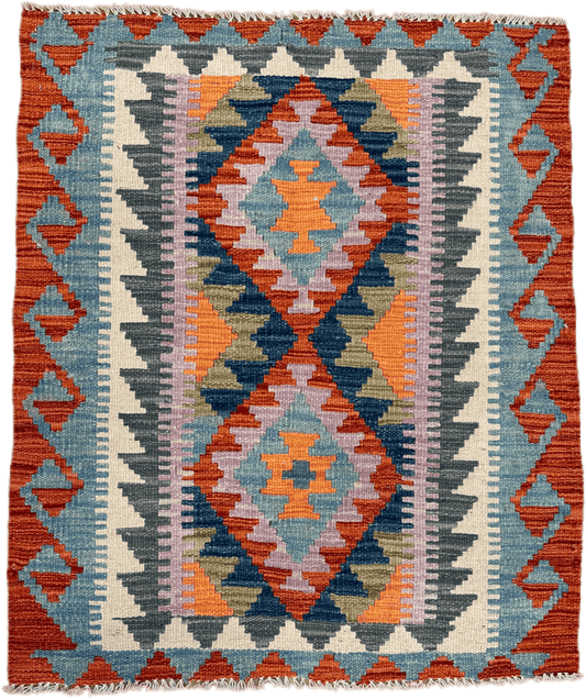 Chobi Kilim Rug - 95 cm x 81 cm