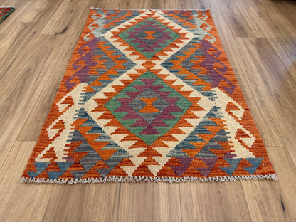 Chobi Kilim Rug - 123 cm x 83 cm