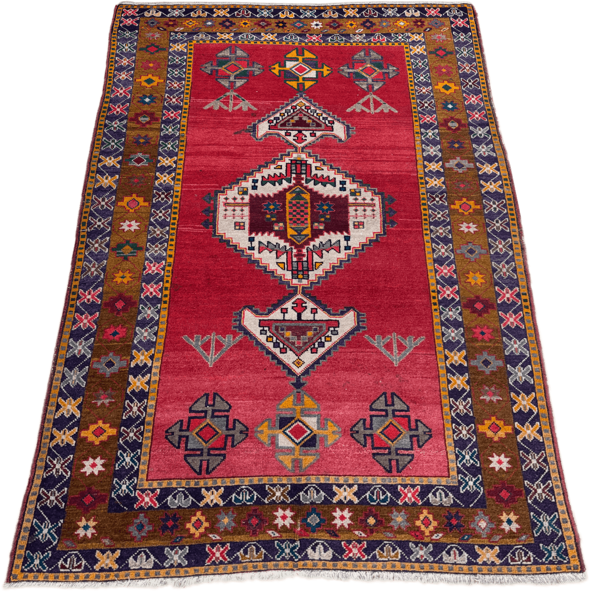 Vintage Hamadan Rug - 245 cm x 150 cm