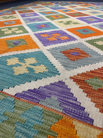 Chobi Kilim Rug - 259 cm x 202 cm