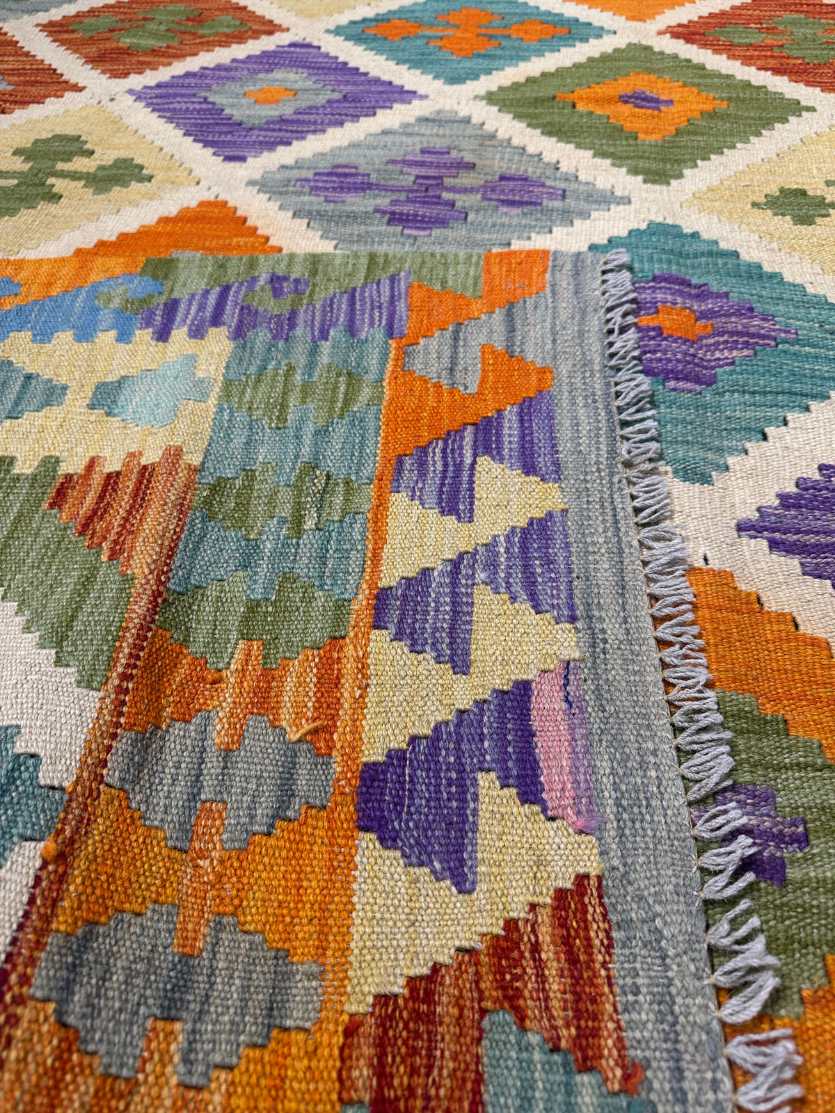 Chobi Kilim Rug - 259 cm x 202 cm