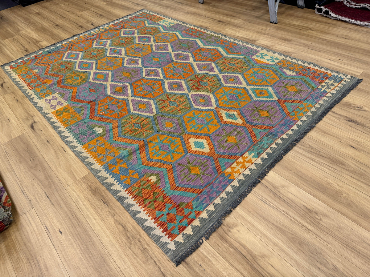 Chobi Kilim Rug - 302 cm x 200 cm