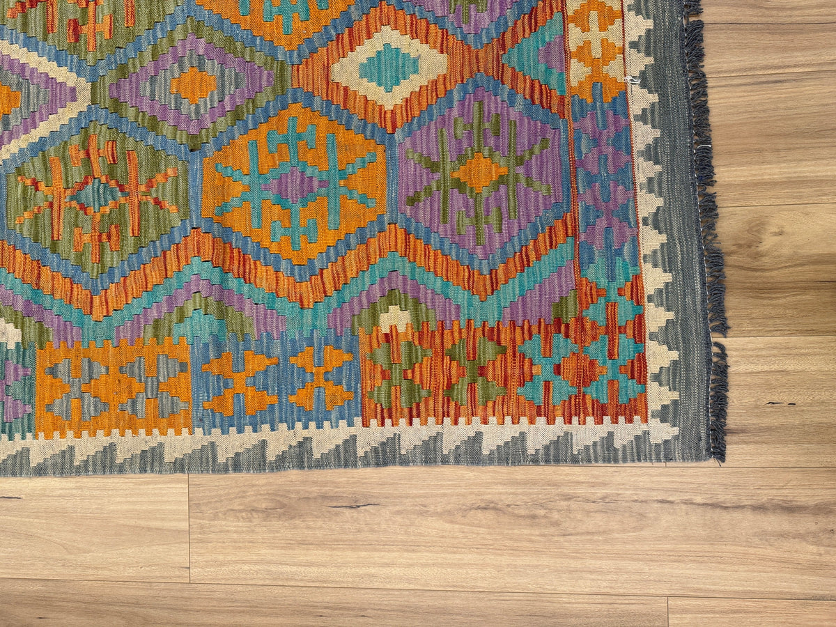Chobi Kilim Rug - 302 cm x 200 cm