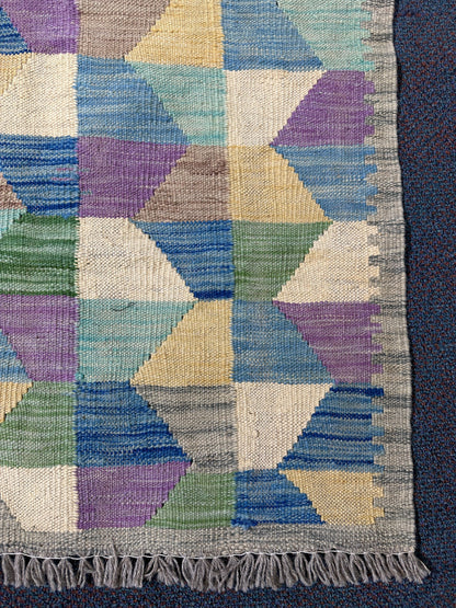 Chobi Kilim Rug - 242 cm x 171 cm