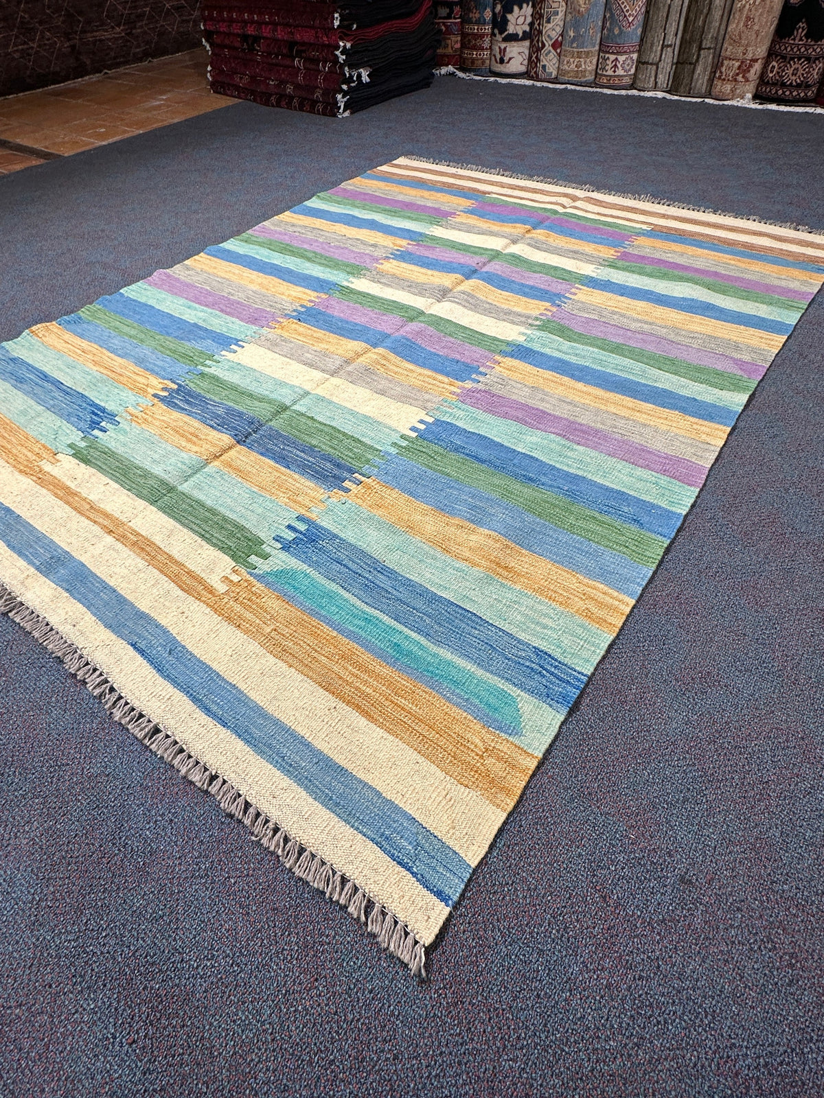 Chobi Kilim Rug - 217 cm x 164 cm