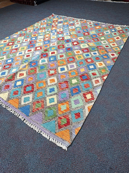 Chobi Kilim Rug - 190 cm x 151 cm