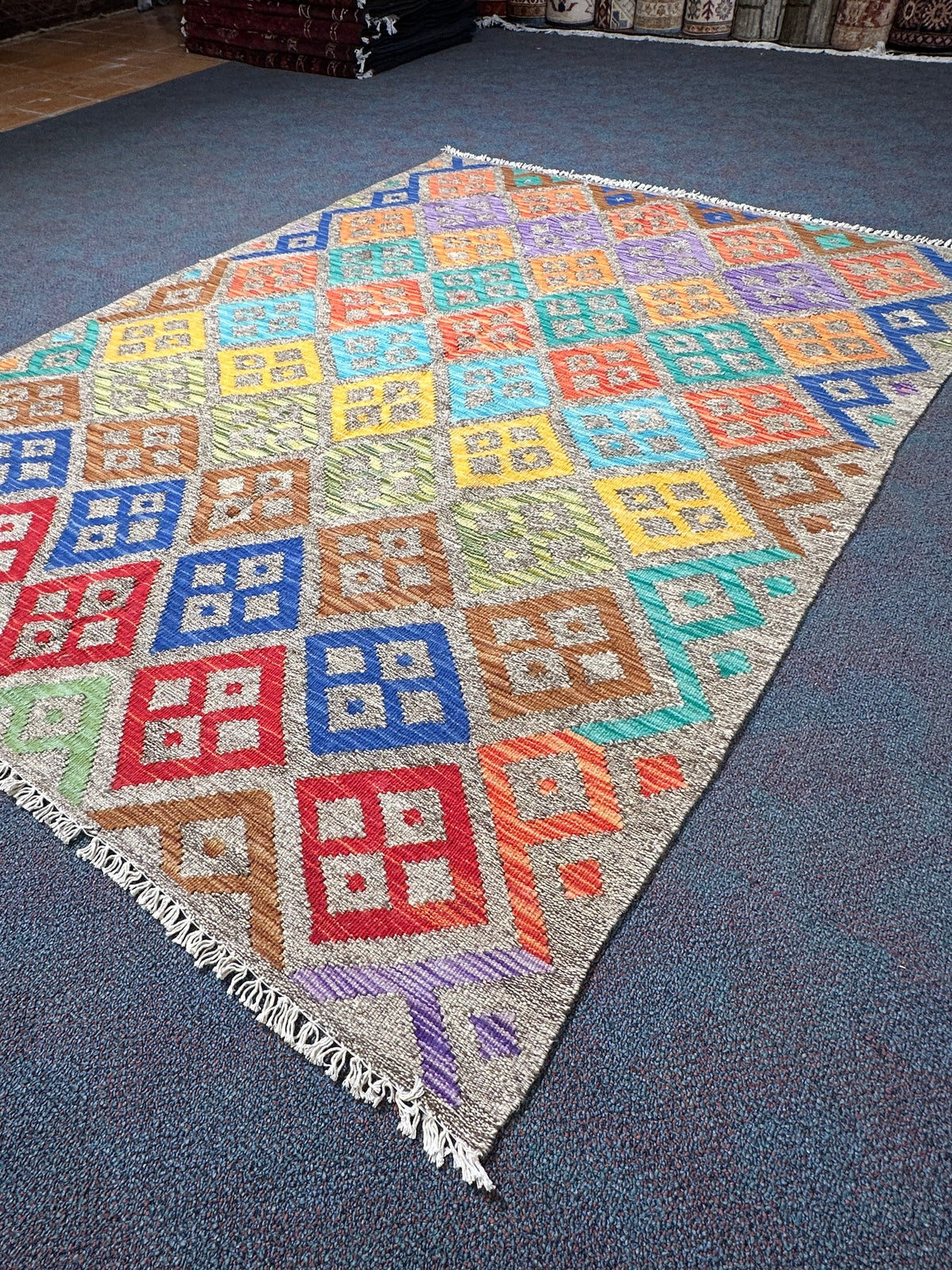 Chobi Kilim Rug - 195 cm x 152 cm