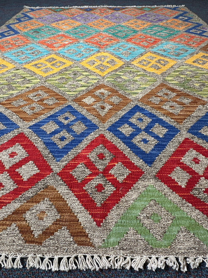 Chobi Kilim Rug - 195 cm x 152 cm