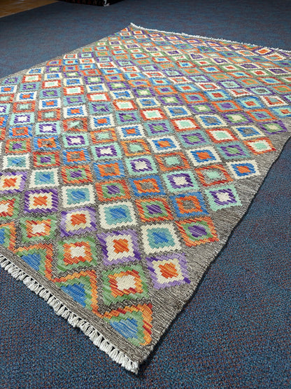 Chobi Kilim Rug - 200 cm x 158 cm